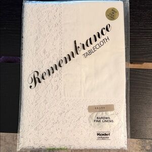 Bardwil Remembrance White Lace Tablecloth - Elegant White Dining Linen